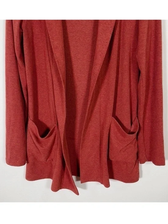 Code x Mode Lightweight Open-Front Rust Cardigan - Picture 5 of 13